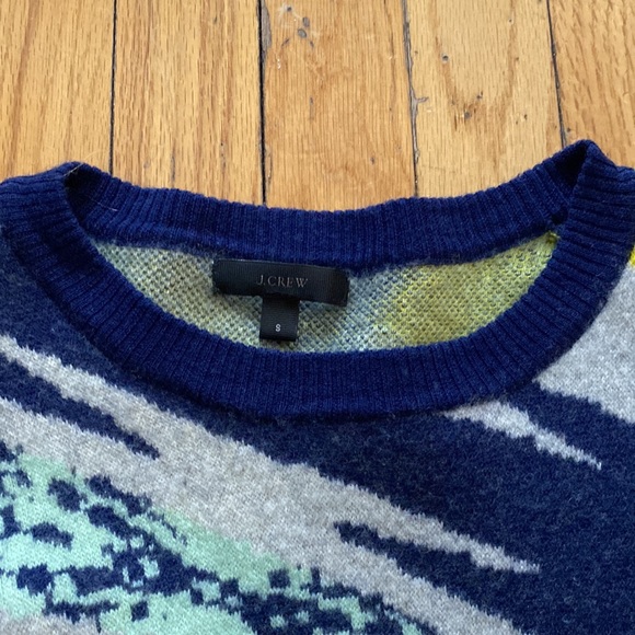 J Crew Fun Multicolored Wool and Cashmere Sweater - Picture 3 of 4